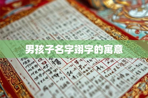 男孩子名字翊字的寓意