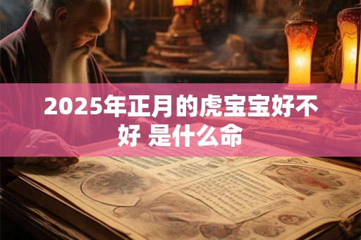 2025年正月的虎宝宝好不好 是什么命