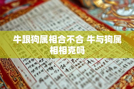 牛跟狗属相合不合 牛与狗属相相克吗