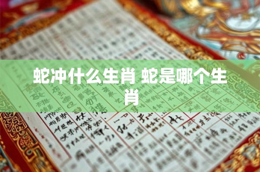 蛇冲什么生肖 蛇是哪个生肖