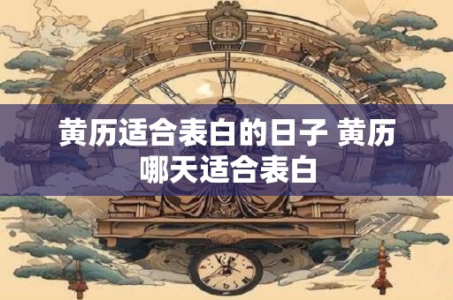 黄历适合表白的日子 黄历哪天适合表白