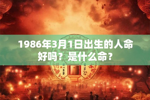 1986年3月1日出生的人命好吗？是什么命？