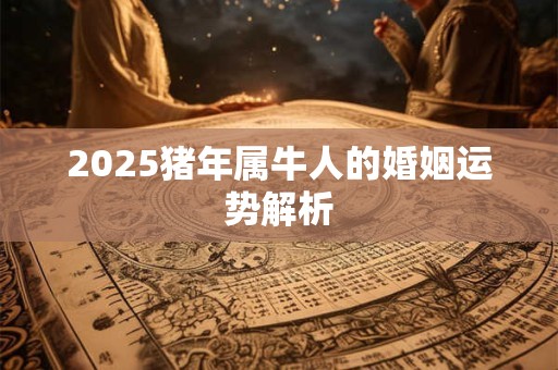 2025猪年属牛人的婚姻运势解析 2025猪年属牛人的婚姻运势解析