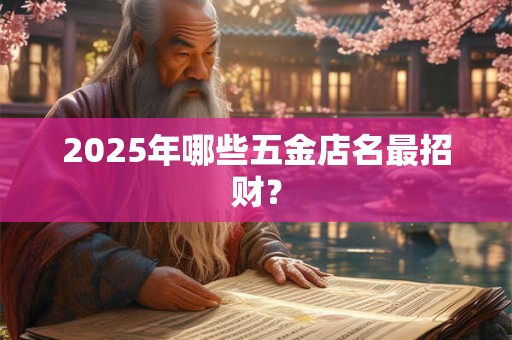 2025年哪些五金店名最招财？