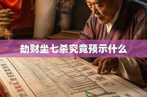 劫财坐七杀究竟预示什么