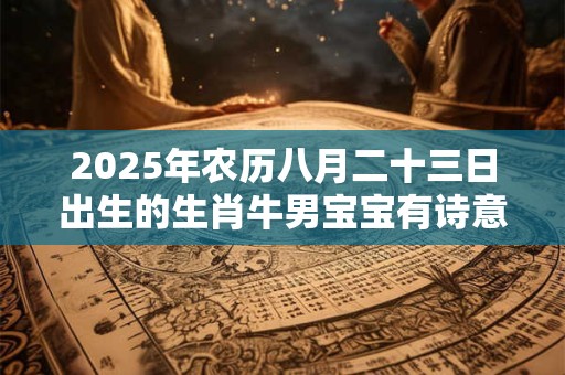 2025年农历八月二十三日出生的生肖牛男宝宝有诗意的好名字大全