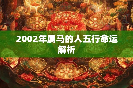 2002年属马的人五行命运解析
