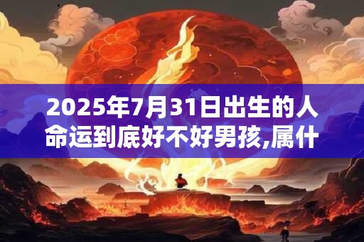 2025年7月31日出生的人命运到底好不好男孩,属什么命