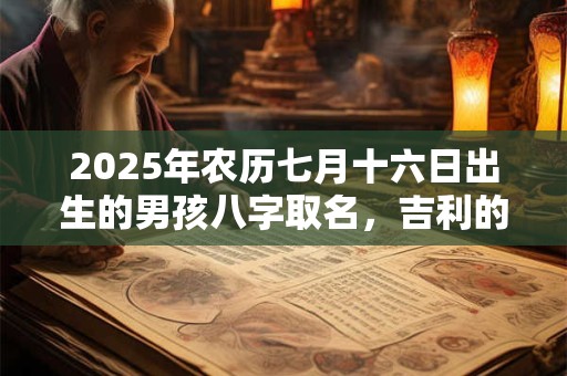2025年农历七月十六日出生的男孩八字取名，吉利的男孩名字
