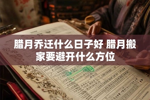 腊月乔迁什么日子好 腊月搬家要避开什么方位