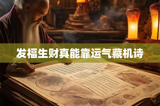 发福生财真能靠运气藏机诗