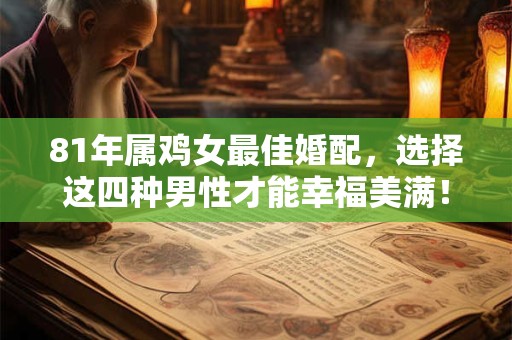 81年属鸡女最佳婚配，选择这四种男性才能幸福美满！