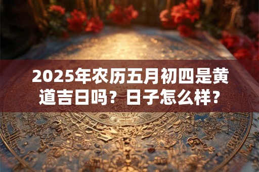2025年农历五月初四是黄道吉日吗?日子怎么样? 2025年农历五月初四是黄道吉日吗?日子怎么样?