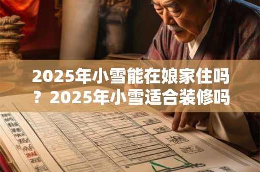 2025年小雪能在娘家住吗？2025年小雪适合装修吗？