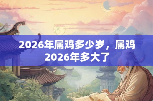 2026年属鸡多少岁，属鸡2026年多大了
