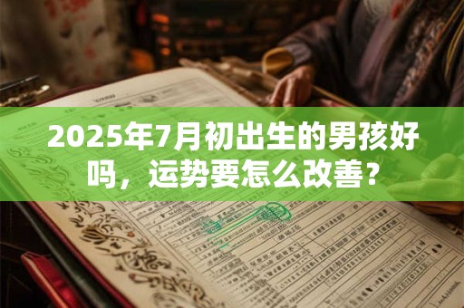 详细阅读:2025年7月初出生的男孩好吗,运势要怎么改善? 2025年7月初出生的男孩好吗,运势要怎么改善?