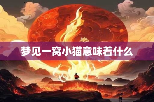 梦见一窝小猫意味着什么