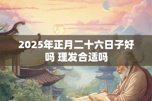 2025年正月二十六日子好吗 理发合适吗