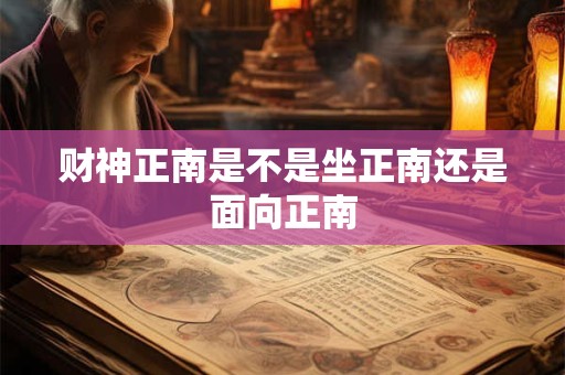 财神正南是不是坐正南还是面向正南