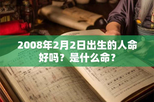 2008年2月2日出生的人命好吗？是什么命？