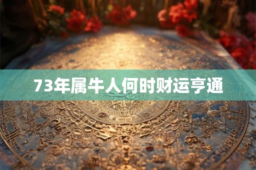 73年属牛人何时财运亨通
