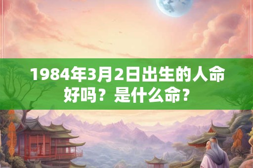 1984年3月2日出生的人命好吗？是什么命？