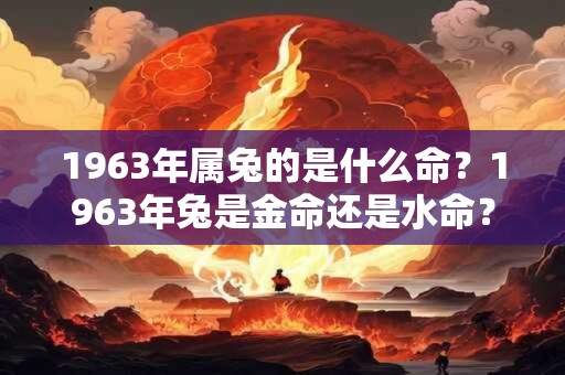 1963年属兔的是什么命？1963年兔是金命还是水命？