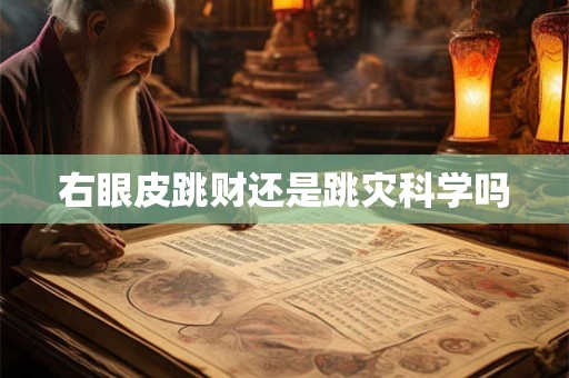 右眼皮跳财还是跳灾科学吗