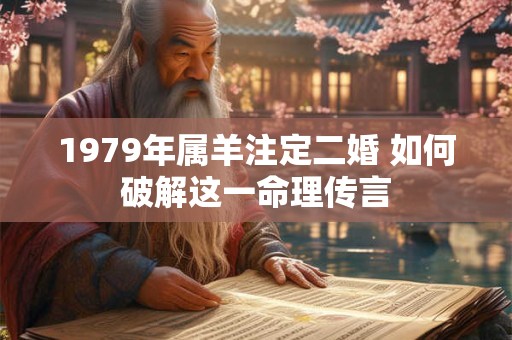 1979年属羊注定二婚 如何破解这一命理传言