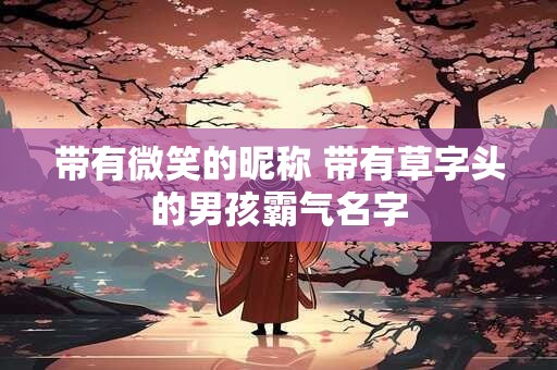 带有微笑的昵称 带有草字头的男孩霸气名字