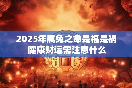 2025年属兔之命是福是祸 健康财运需注意什么 2025年属兔之命是福是祸 健康财运需注意什么