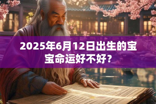 2026年6月12日出生的宝宝命运好不好？