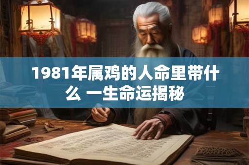 1981年属鸡的人命里带什么 一生命运揭秘