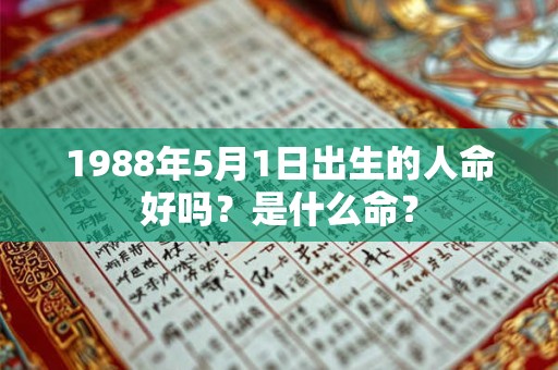 1988年5月1日出生的人命好吗？是什么命？