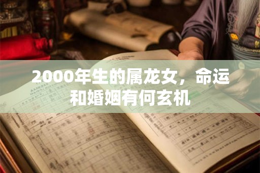 2000年生的属龙女，命运和婚姻有何玄机