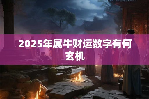 2025年属牛财运数字有何玄机