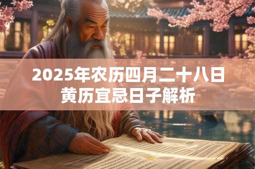 2025年农历四月二十八日黄历宜忌日子解析