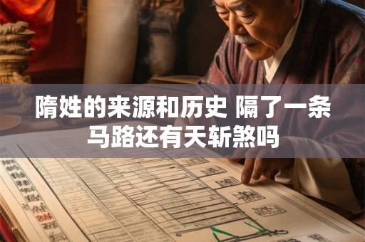 隋姓的来源和历史 隔了一条马路还有天斩煞吗