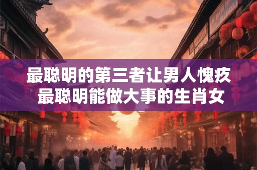 最聪明的第三者让男人愧疚 最聪明能做大事的生肖女