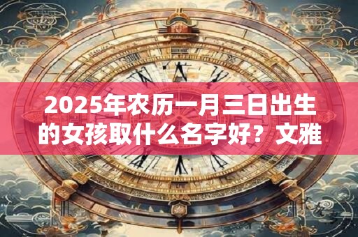 2025年农历一月三日出生的女孩取什么名字好？文雅的女孩名字推荐