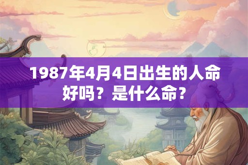 1987年4月4日出生的人命好吗？是什么命？