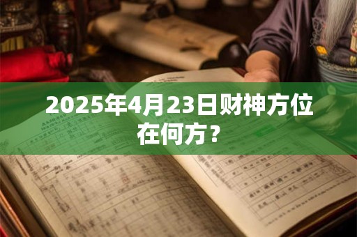 2025年4月23日财神方位在何方？