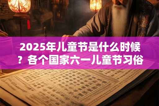 2025年儿童节是什么时候？各个国家六一儿童节习俗