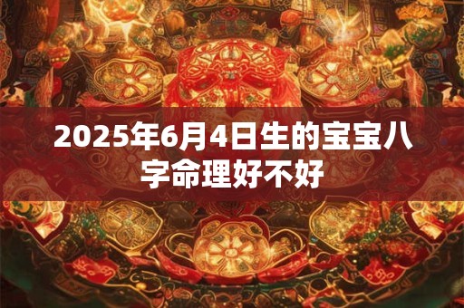 2025年6月4日生的宝宝八字命理好不好