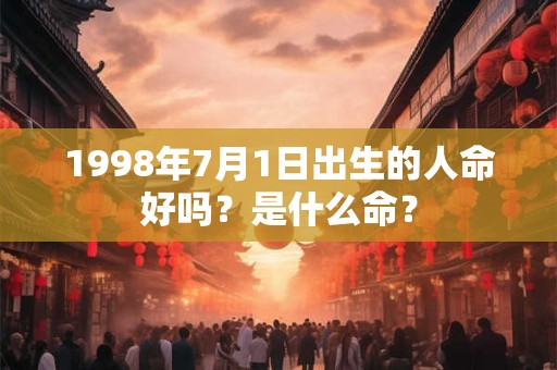 1998年7月1日出生的人命好吗？是什么命？