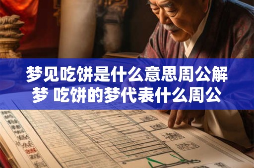 梦见吃饼是什么意思周公解梦 吃饼的梦代表什么周公解梦