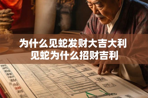 为什么见蛇发财大吉大利 见蛇为什么招财吉利