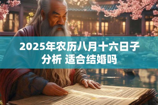 2025年农历八月十六日子分析 适合结婚吗