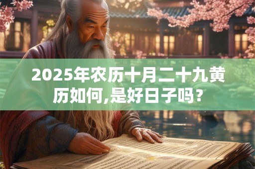 2025年农历十月二十九黄历如何,是好日子吗？