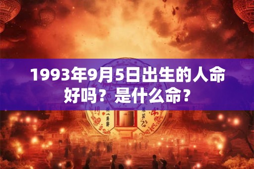 1993年9月5日出生的人命好吗？是什么命？